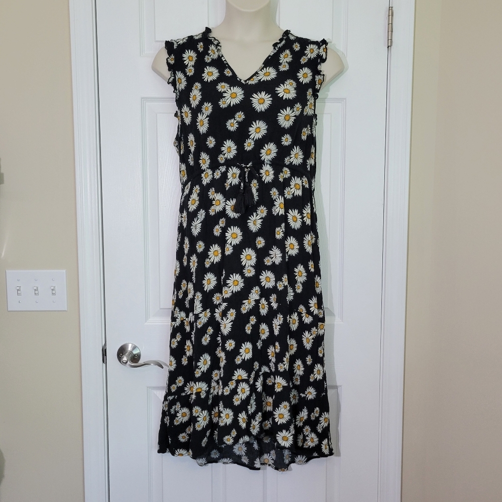 Sangria Daisy Floral Print Ruffle Dress Plus XXL - Picture 2 of 7